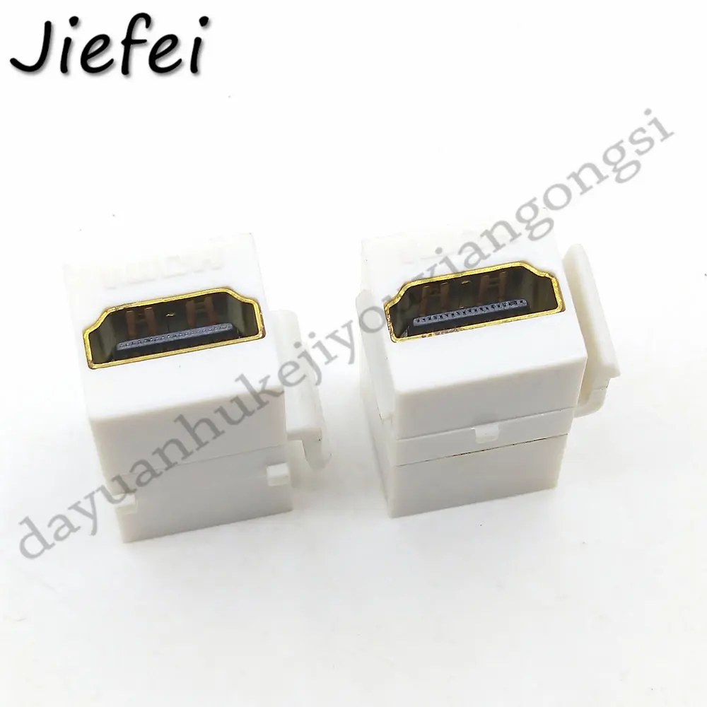 50-200Pcs New HDMI2.0 Connector White Color HDMI-Compatible Insert Coupler Slot Female To Female Extender