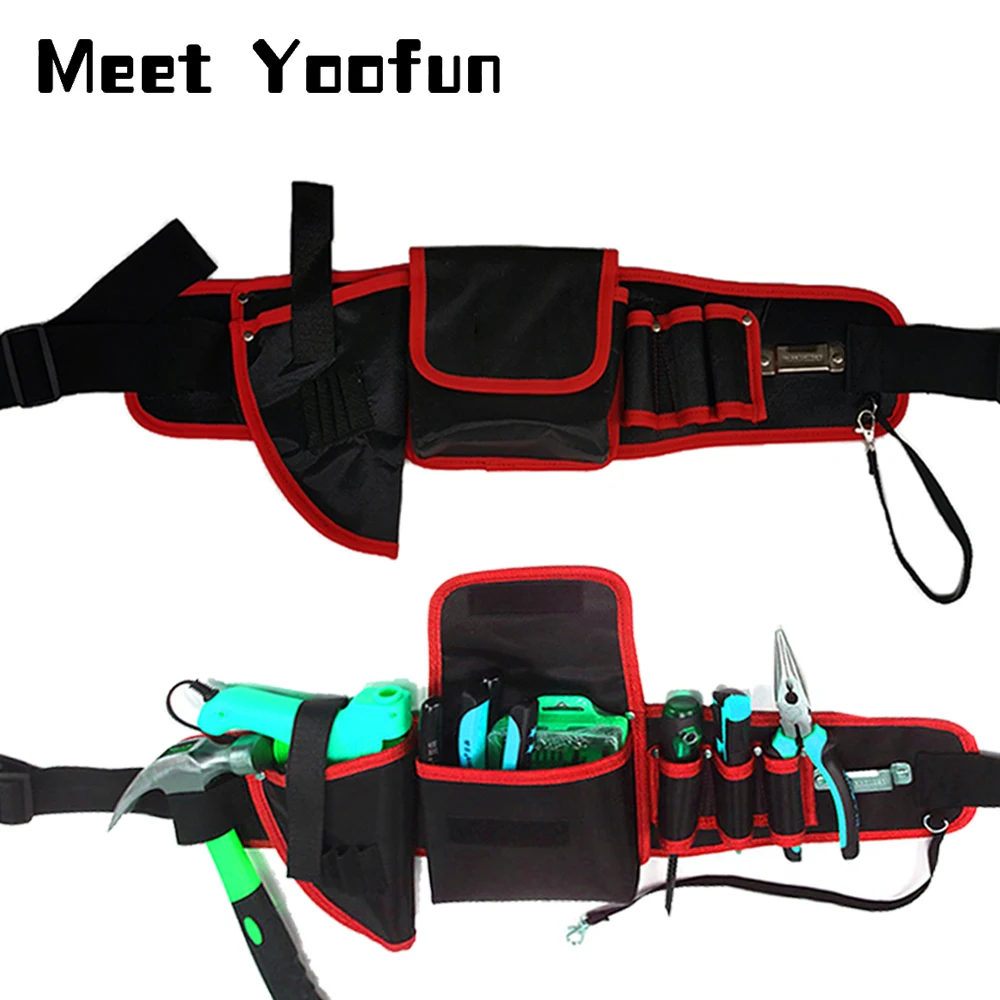 Electrician Tool Bag Multi-function Waist Pack Pouch Repair Tool Belt Bag Organizer Screwdriver Wrench Storage Holder