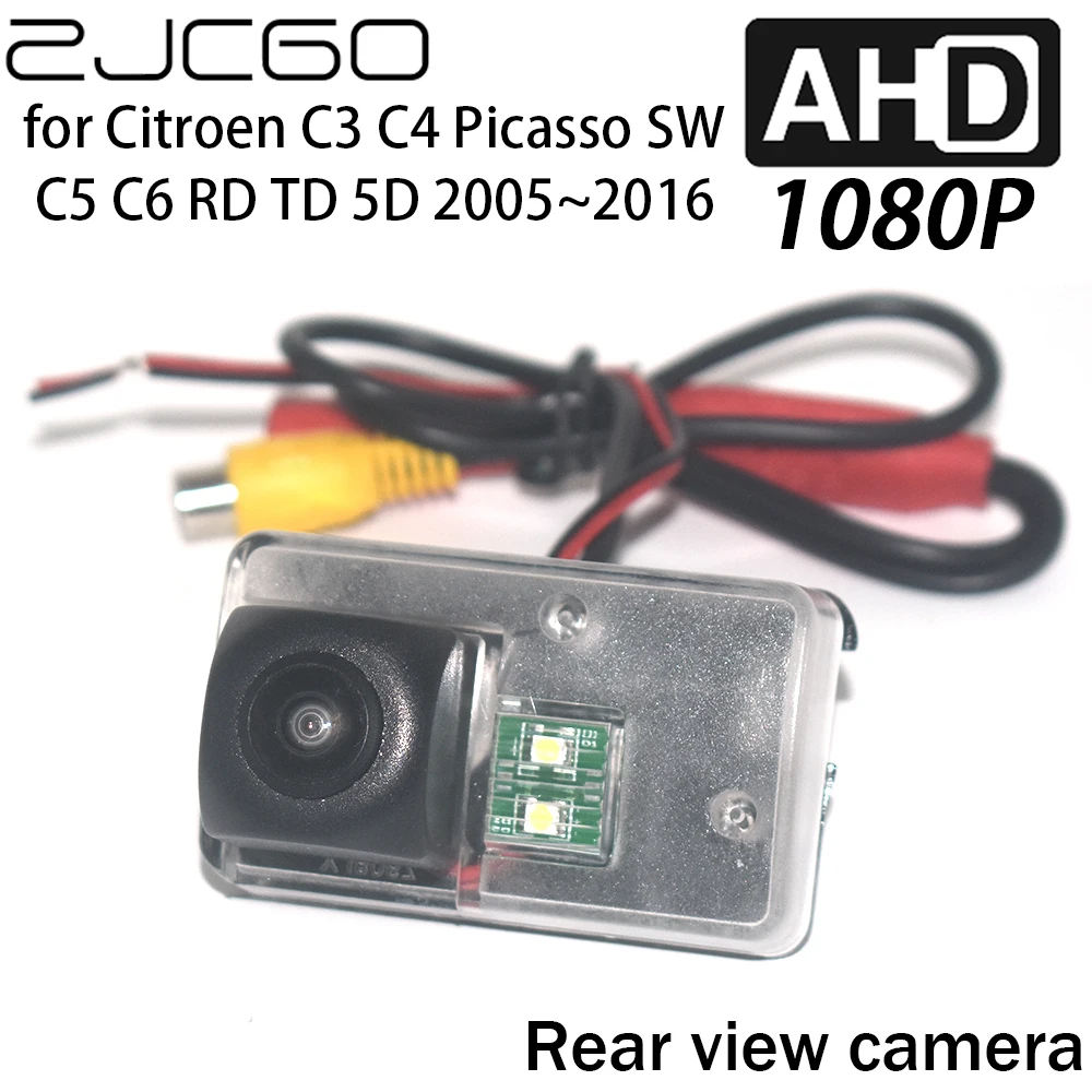 

ZJCGO Car Rear View Reverse Backup Parking AHD 1080P Camera for Citroen C3 C4 Picasso SW C5 C6 RD TD 5D 2005~2016