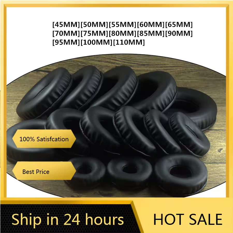 Oreillettes en PU souple 45MM-110MM, coussinets en mousse 60mm 70mm pour Sony pour AKG pour Sennheiser pour ATH pour écouteurs Philips 11.8
