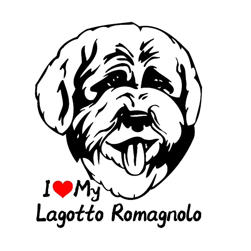 

S61208 # Lagotto Romagnolo Dog Black Transparent Car Sticker Vinyl Decal Waterproof Decors for Motorcycle Bumper Laptop