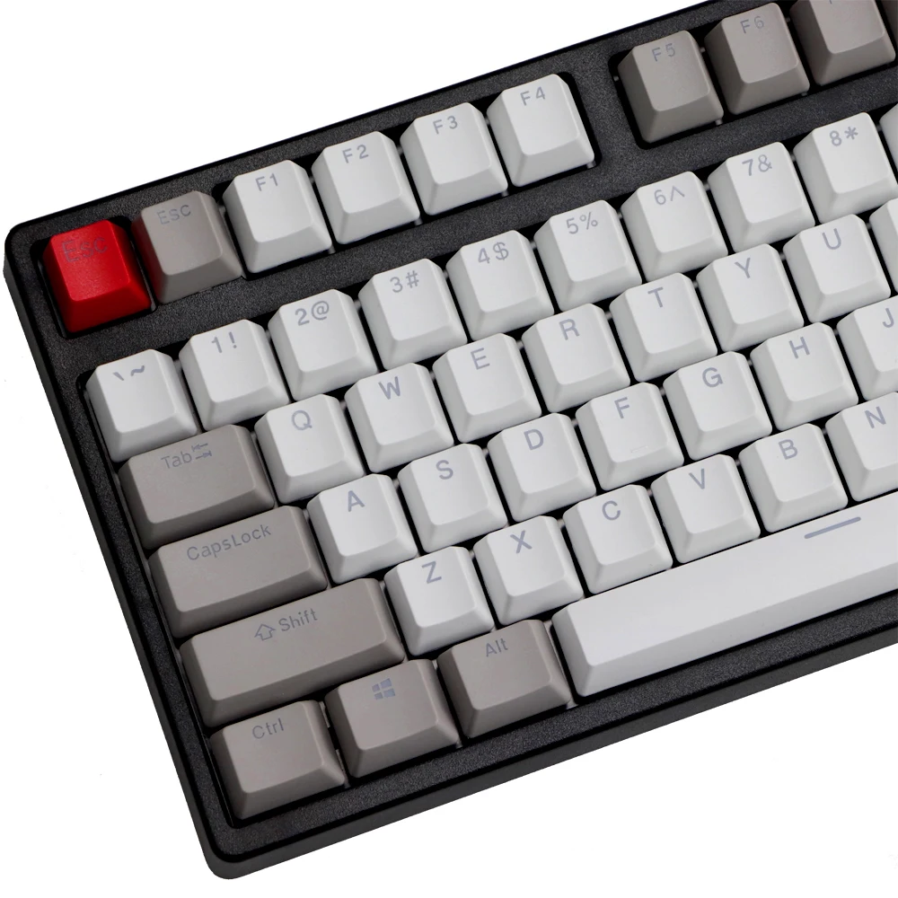 Retro Gray pbt Double Shot keycap oem Backlit Keycaps for Mechanical Keyboards 87 tkl 104 108 ansi Key caps