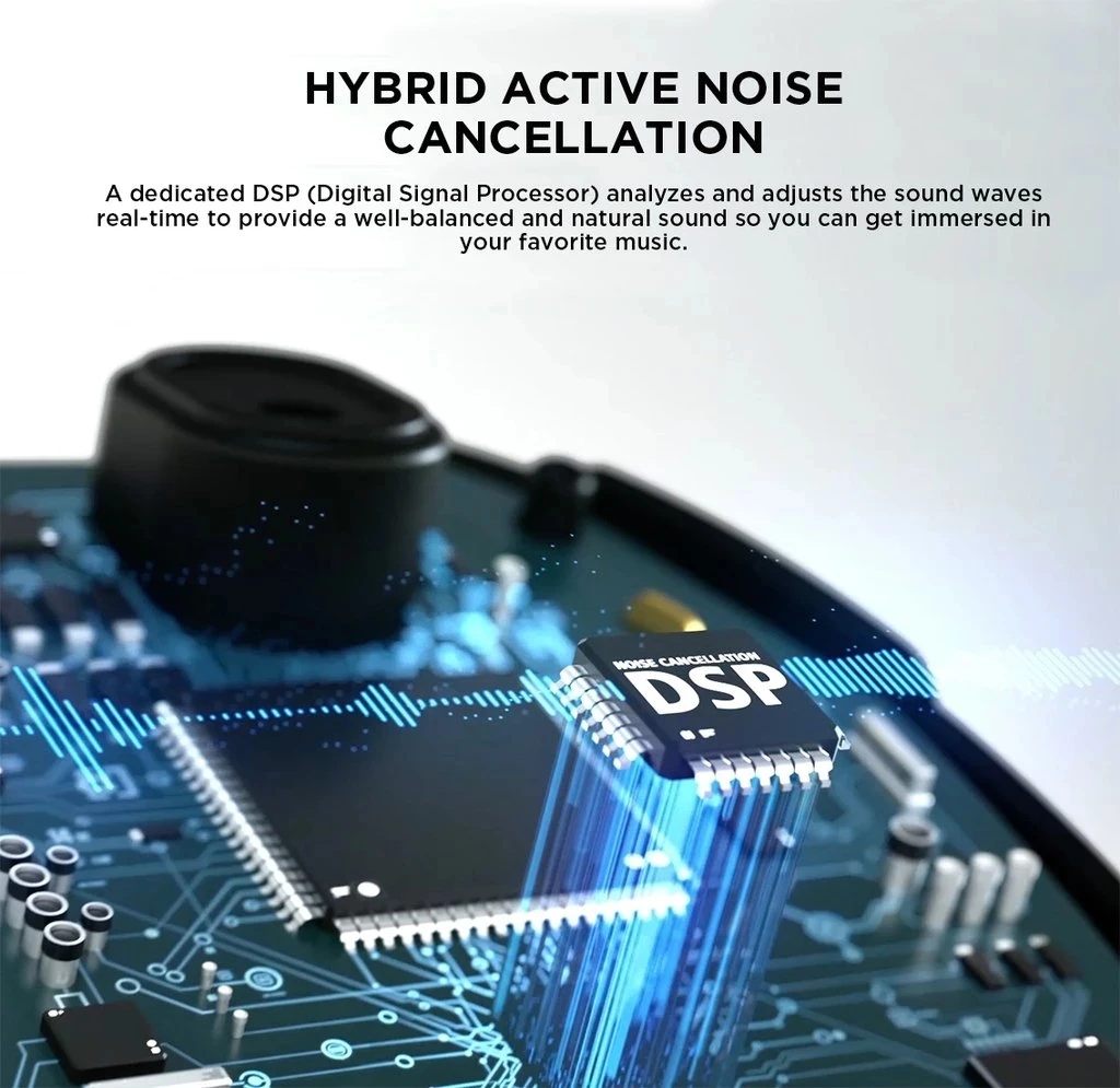 1more-auriculares inalámbricos con Bluetooth, dispositivo de audio estéreo con cancelación de ruido ANC, Aptx, baja latencia, Qualcomme
