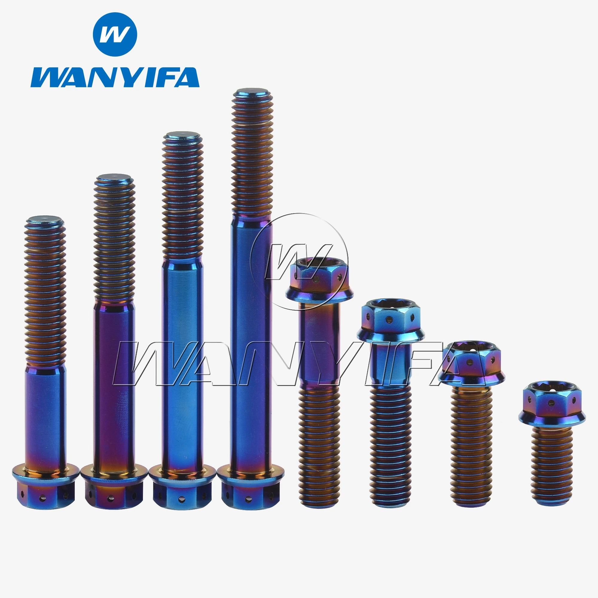 

Wanyifa Titanium Bolt M10x20 25 30 35 40 45 50 55 60 65 70 75 80 85 90mm Flange Allen Key Head Screw for Motorcycle Disc Brake