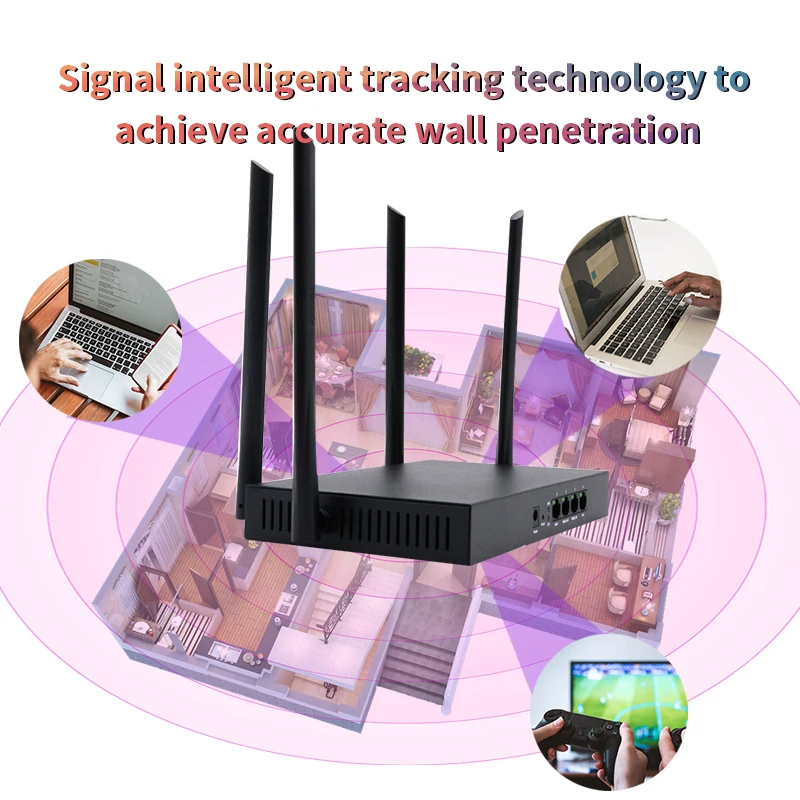 TDW18E Enterprise Wired Routers 1200M 11AC Dual Band Gigabit Port Wireless Repeater Support QOS Plug and Play