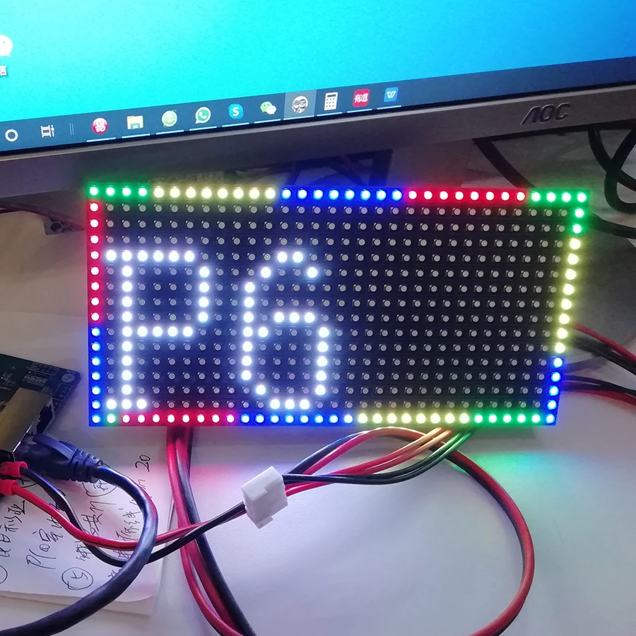 P6 LED screen panel module Indoor 192*96mm 32*16 pixels 1/8 Scan 3in1 SMD3528 Full color P6 LED display panel module