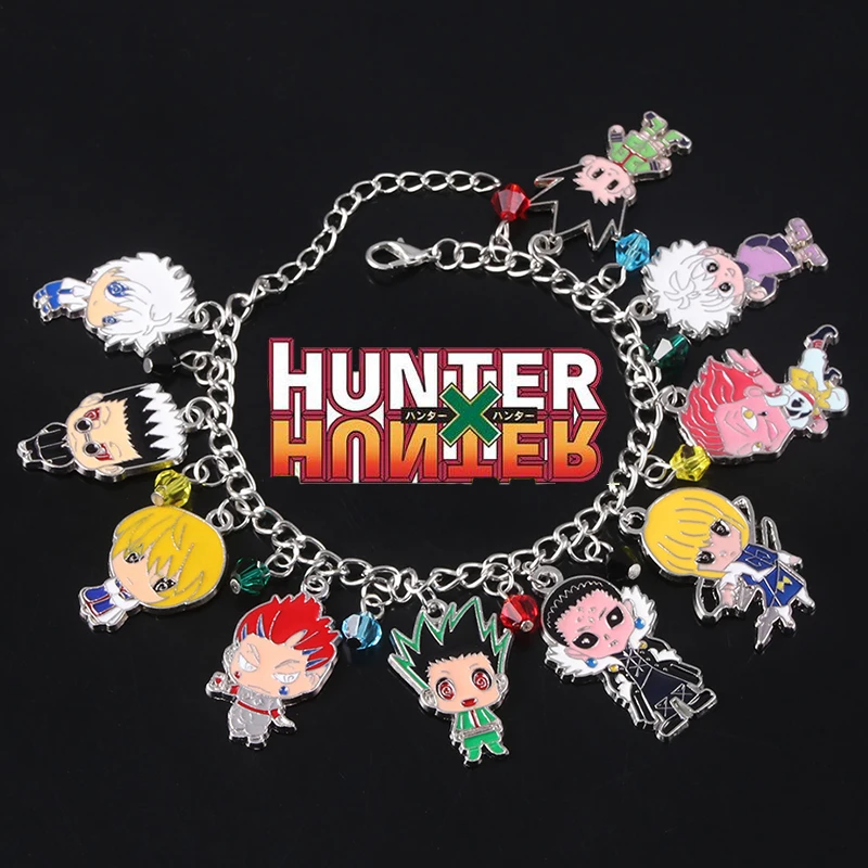 Anime Hunter X Hunter Bracelets Cute GON FREECSS Kurapika Killua Zoldyck Leorio PaladiKnight Figure Pendant Bangles Jewelry Gift