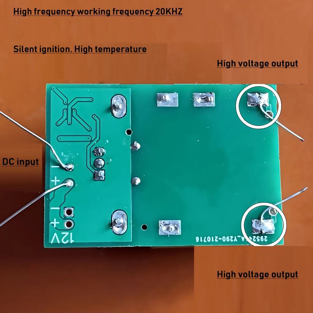 DC 7V-15V do 15KV impulsowy Generator łuku wysokiej częstotliwości zapalnik wysoki moduł napięciowy fioletowy wysokotemperaturowy łuk wzmacniający