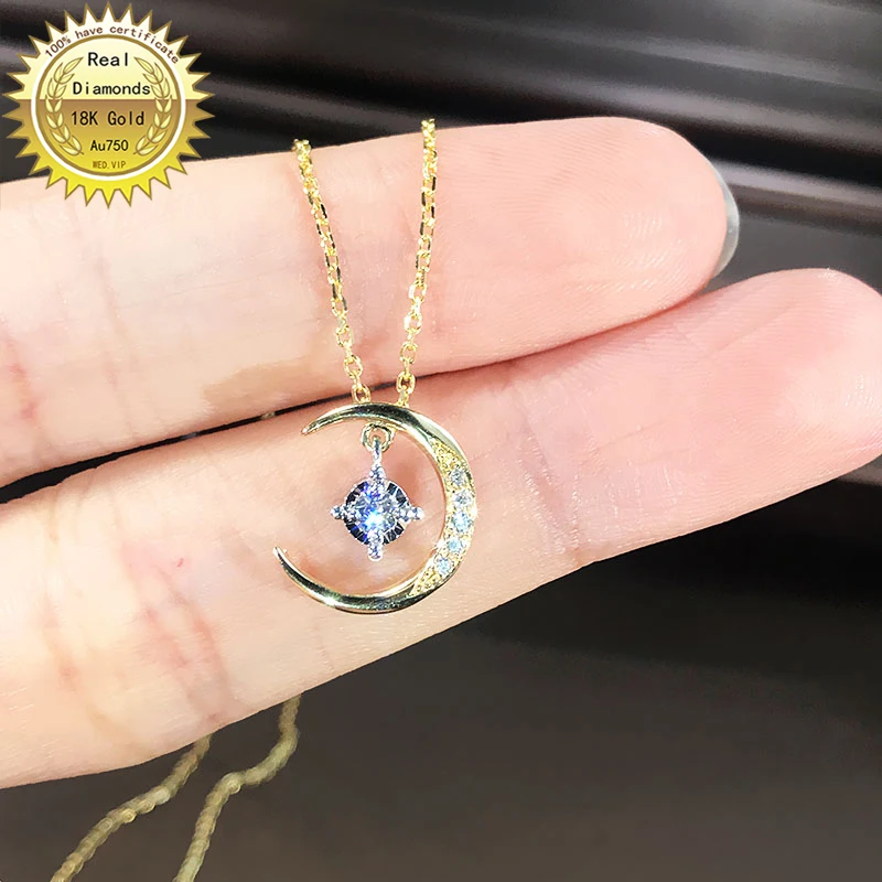 

100% 18K white gold natural diamond necklace all use 0.15ct diamond and have certificate HM0114