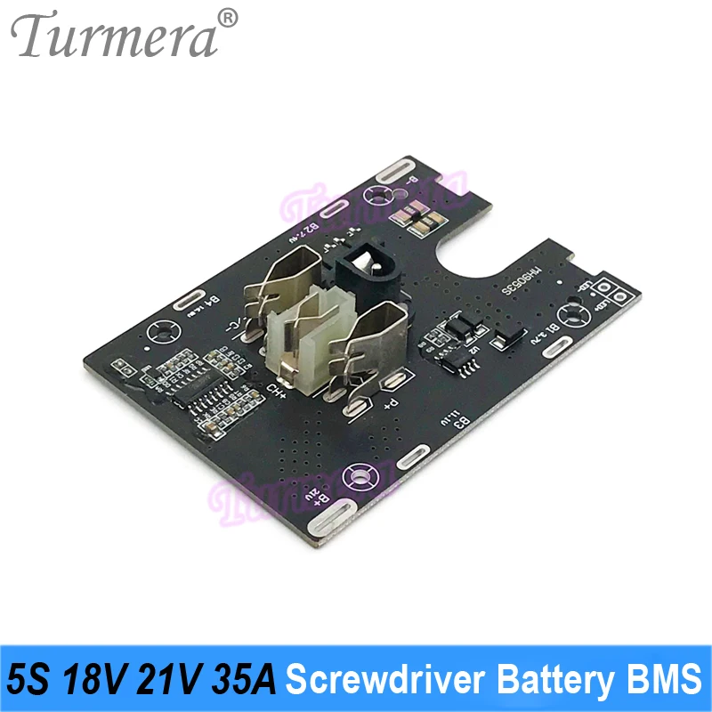 Turmera 5S 18V 21V 35A BMS 18650 bateria litowa Protect Board Balance z wtyczka DC do wiertarki elektrycznej śrubokręt baterie użyj