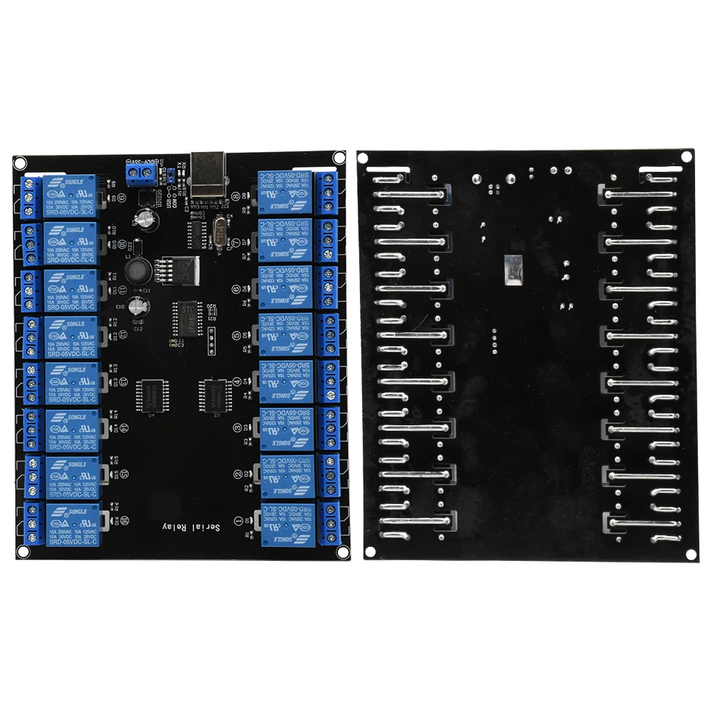 DC 7V~38V 16-Channel 6CH Serial Relay Module 10A/250V Max Load for Arduino