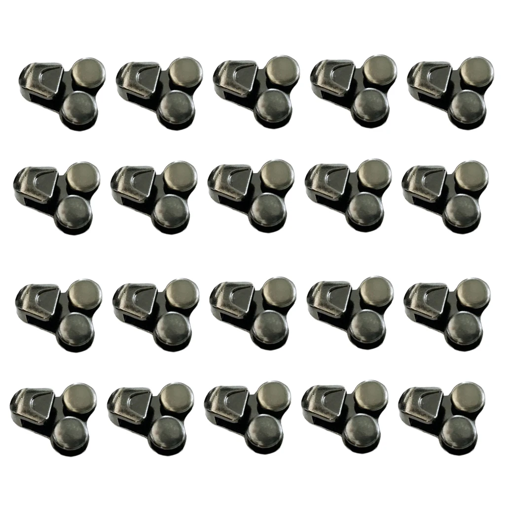 20Pcs/Set Alloy Shoelace Hooks Buckles Set for Shoe Repair Hunting Hiking Boots Metal Lace Fasteners Set