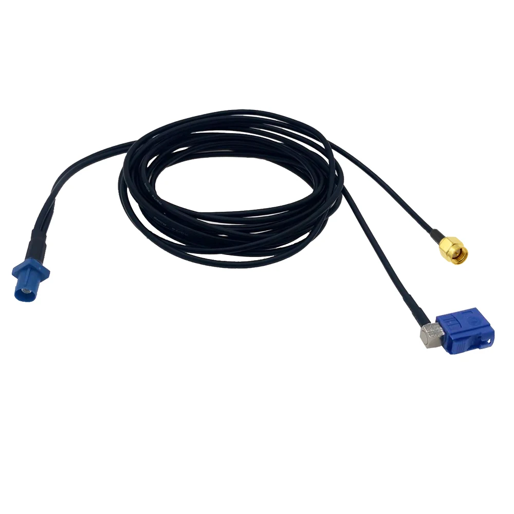 BEVOTOP Fakra C Male Plug to Fakra C SMB Female RAL 5005 + SMA Male RG174 Y Type Radio Splitter Combined RF Coaxial Cable 50cm