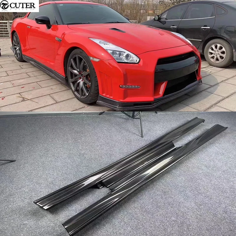 

Gtr Gt-r R35 Carbon Fiber Side Skirts for Nissan Gtr R35 Car Body Kit 08-15