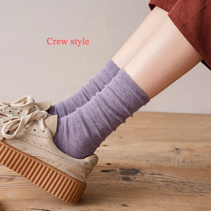 Elegante Baumwolle Socken Frauen 12 Reine Süßigkeit Farben Schwarz Lila Beige Gelb Casual Harajuku Streetwear Frühling Sommer Herbst 1 Pack