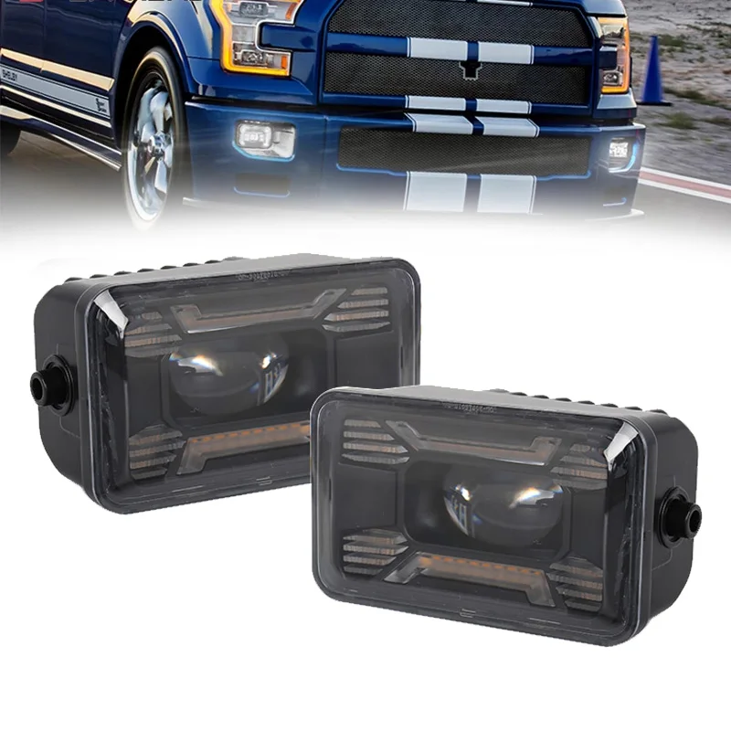 

Car Fog Lights with Daytime Running Light For Ford F150 2015 2016 2017 2018 2019 Duty Rectangular 36W Bumper Driving Lamp