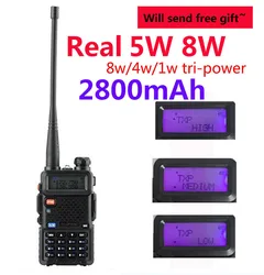 2025 baufeng uv5r uv 5r+ 2800mah uv 5r baofeng 8w midland talkie-walkie 10 km vhf uhf radios portatil am fm radio west ham cb