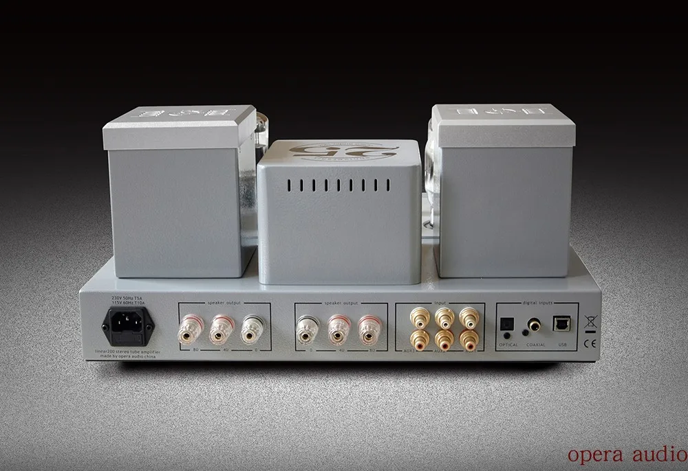 Linear200 MKII Integrated amplifier 12A, 5687 , 5AR4 , KT120 tube AMP AUX Coaxial RCA USB DSD64/128/256 HIFI amplifier AMP