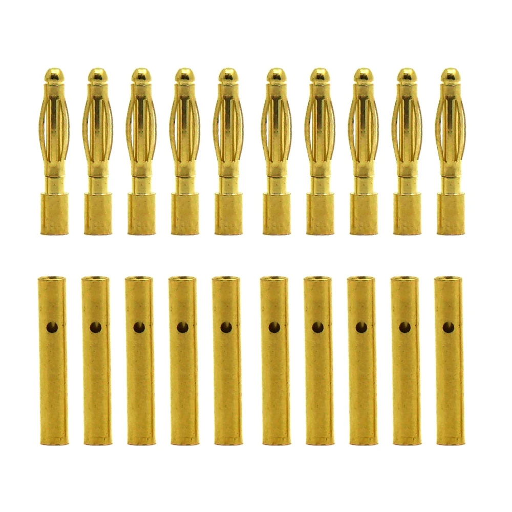 YEAHRUN-Connecteur mâle et femelle pour modèle RC, pièces de contrôle de batterie, moteur ESC, 3.5mm, 4mm, 2mm, 5/10 paires