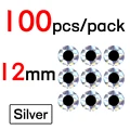 100 Piezas de Plata de 12 mm