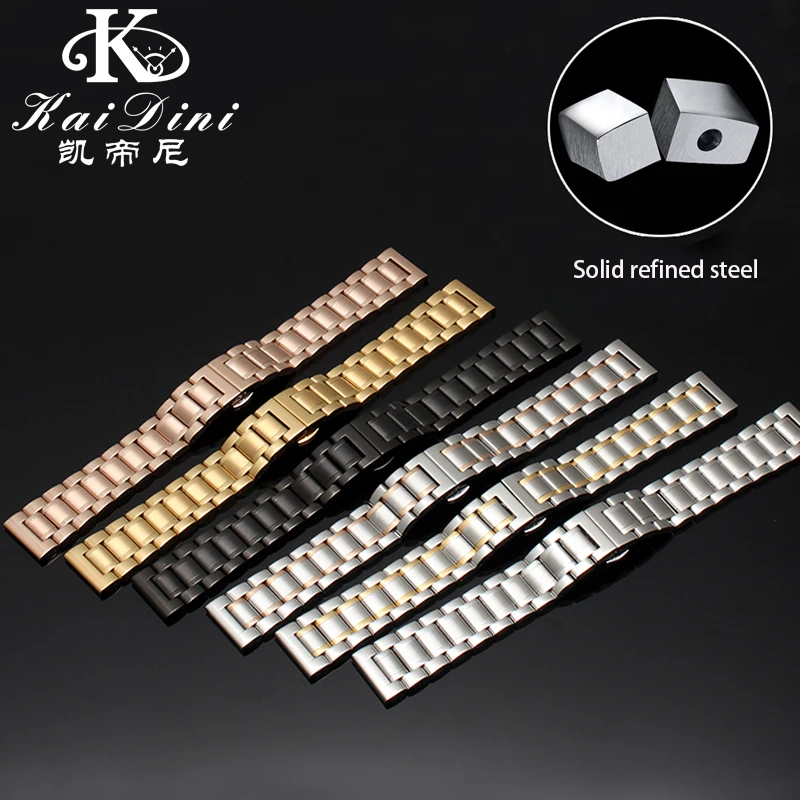 Stainless Steel Watchband for LONGINES/Casio / Seiko Curved End Bracelet 14mm/15/16/17/18/19/20/20/21/22/23/24mm Steel Banding