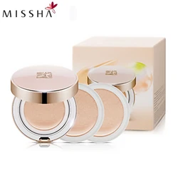 MISSHA Signature Essence Cushion Special SET 14g+( Refill14g*2) SPF50+/PA+++ Korean Air CC Cream Waterproof Brighten Foundation