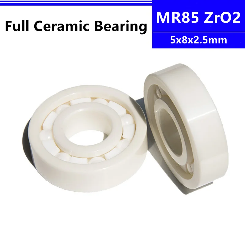 

4pcs/10pcs ZrO2 ceramic bearing MR85 5x8x2.5mm Zirconia Full Ceramic Deep Groove Ball Bearing 5*8*2.5mm