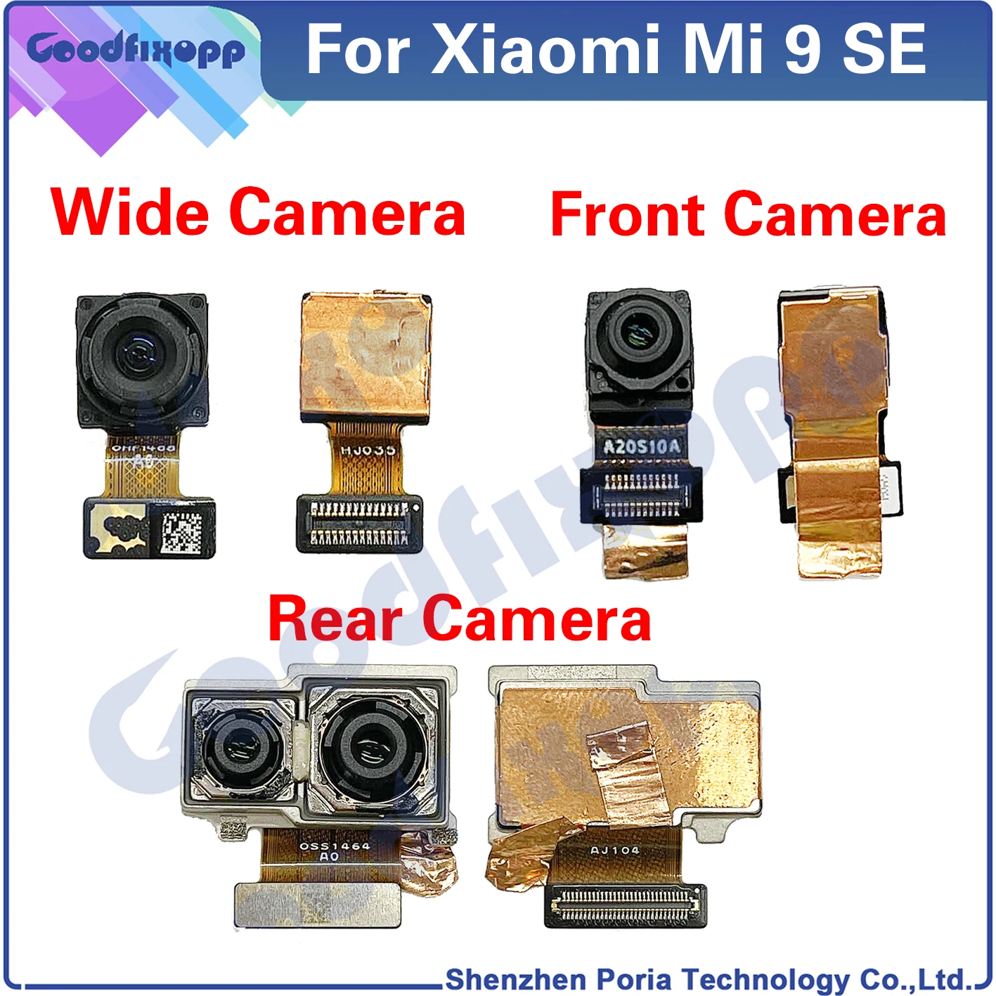 

Модули задней камеры телефона для Xiaomi Mi 9 SE M1903F2G, Передняя камера, Большая маленькая камера для Mi 9SE Mi9 SE, широкая камера