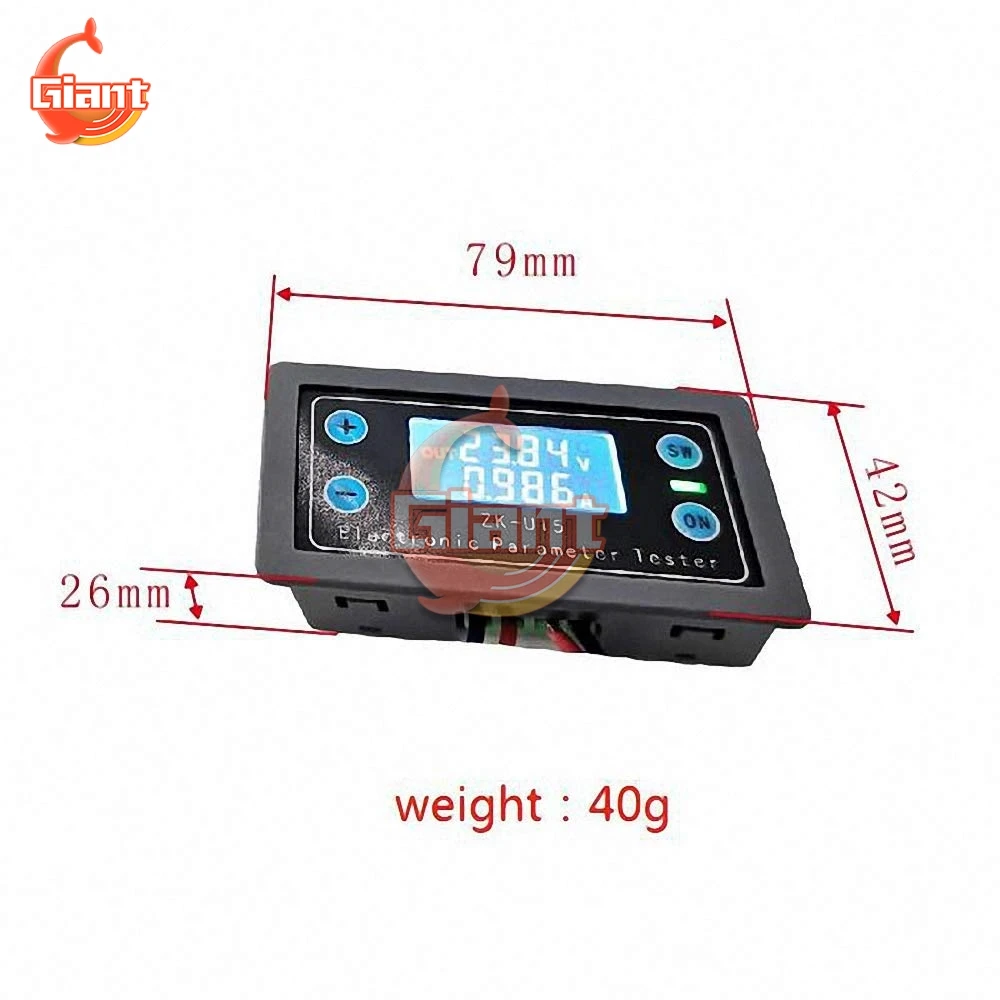 Multifunction Voltmeter Ammeter Digital LCD Display Volt Current Voltage Meter Tester Sound Light Alarm Voltage Indicator DC 5V