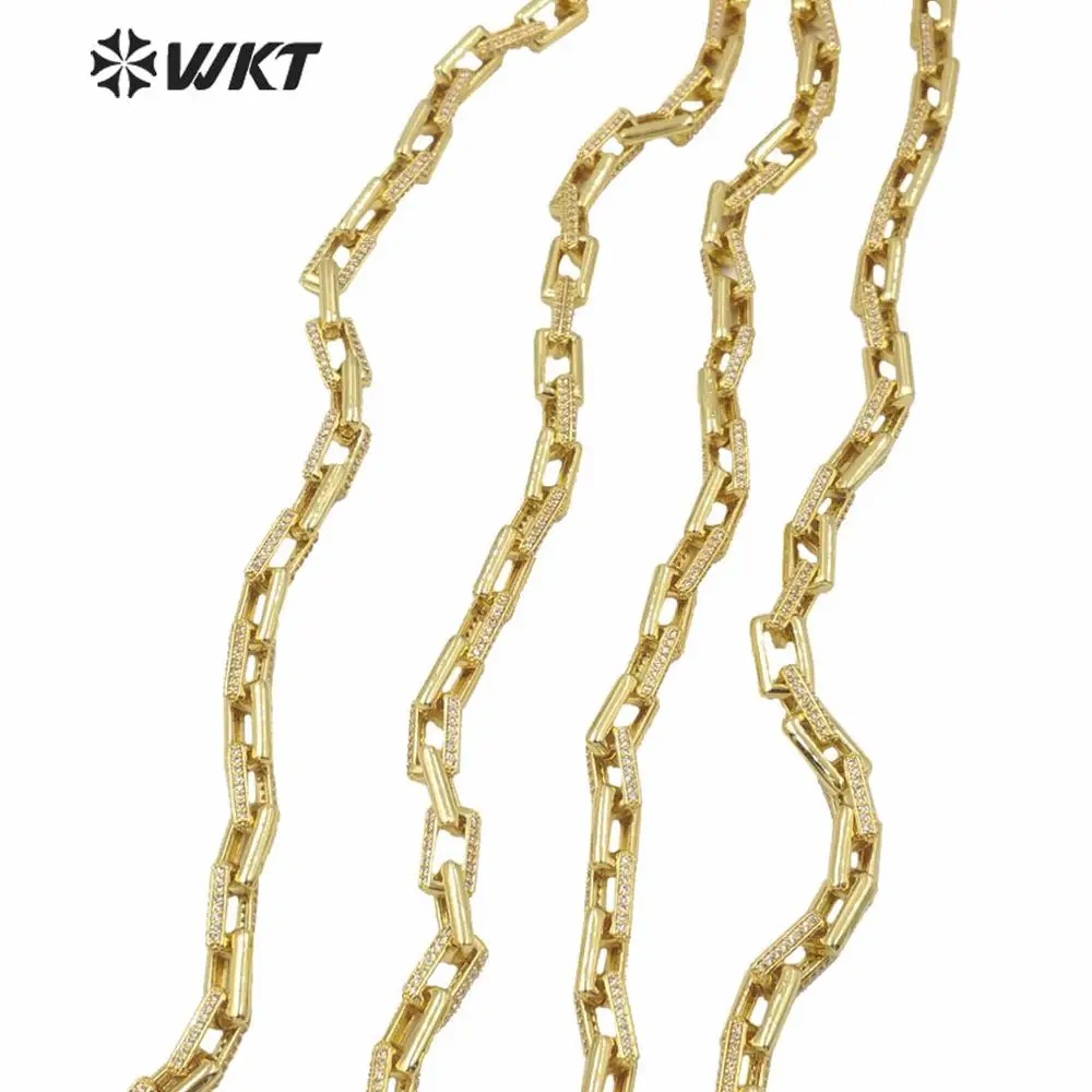 BC144 China Supplier Brass Chain For Necklace DIY Making Gold Plated Necklace Chain Toq Quality Chain One Meter