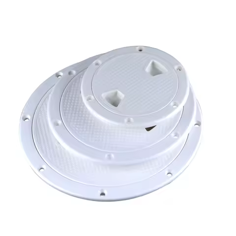 ABS Round Hatch Cover White 4" 6" 8" Deck Plate Non Slip Deck Inspection Plate for Marine RV yacht Boat Accessories