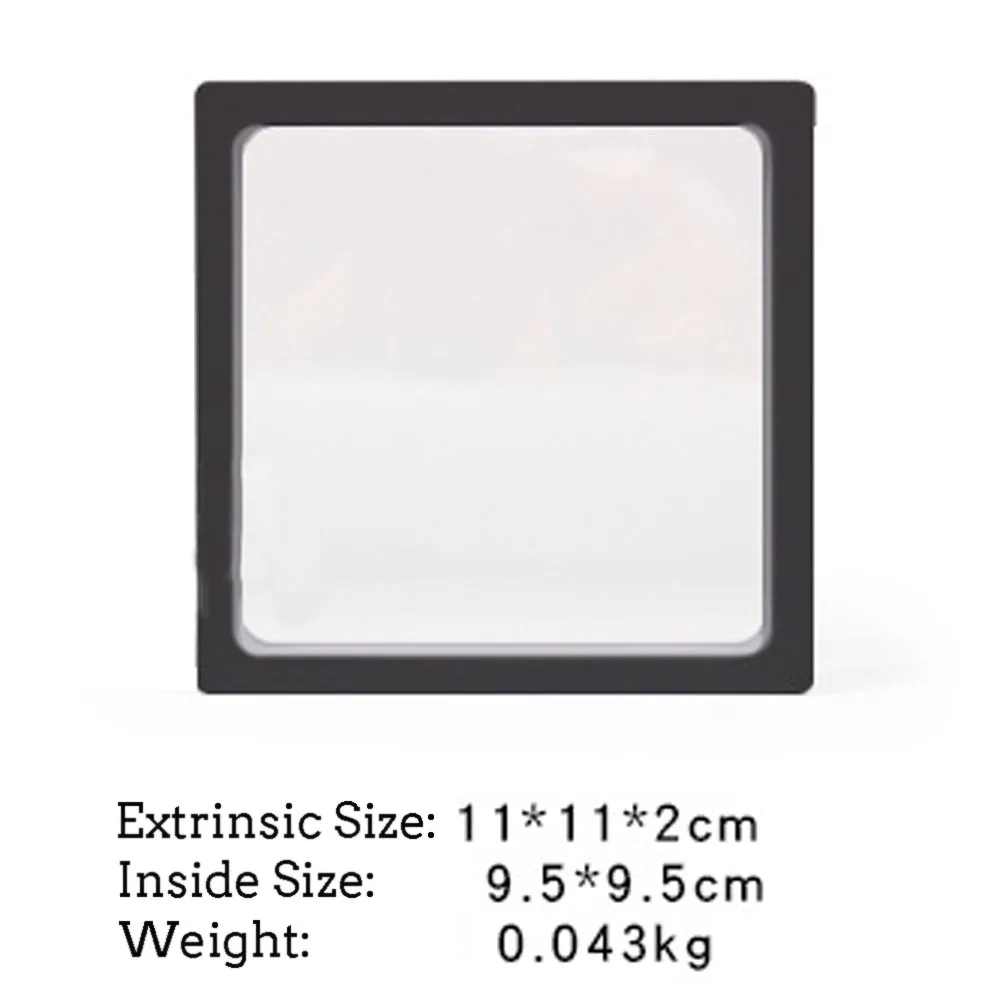 3D Floating Picture Frame Shadow Box Jewelry Display Stand Ring Pendant Holder Protect Jewelery Stone Presentation Case
