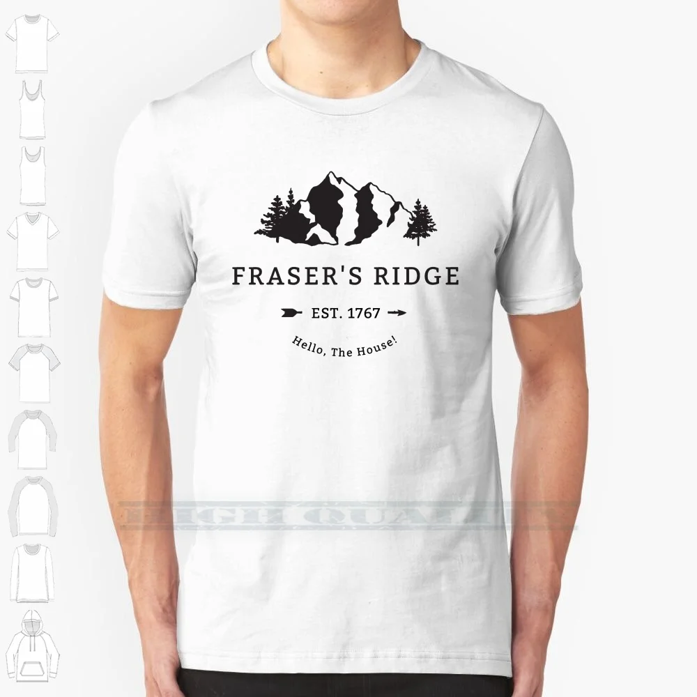 Outlander-Camiseta de algodón 100%, camisa de manga corta, con estampado de la serie Fraser's Ridge, con estampado de la serie Liam Fraser, Claire Fraser, Dinna Fash Blood Of My Blood Outlander