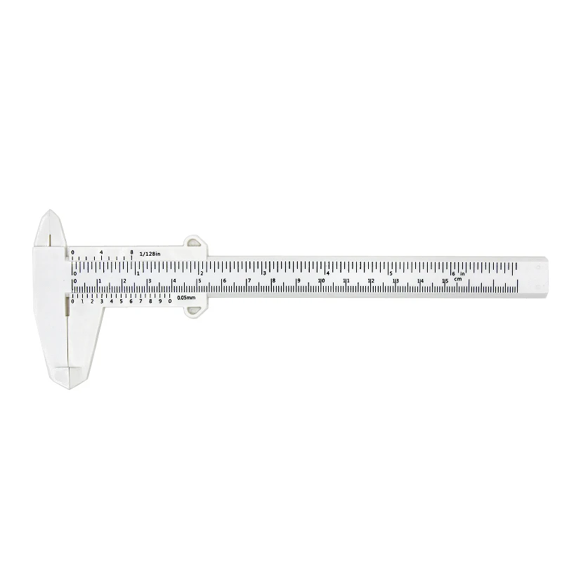 1Pcs Plastic 150MM Waterproof Sliding Vernier Caliper Student Mini Experimental Measuring Tool Permanent Makeup Eyebrow Ruler