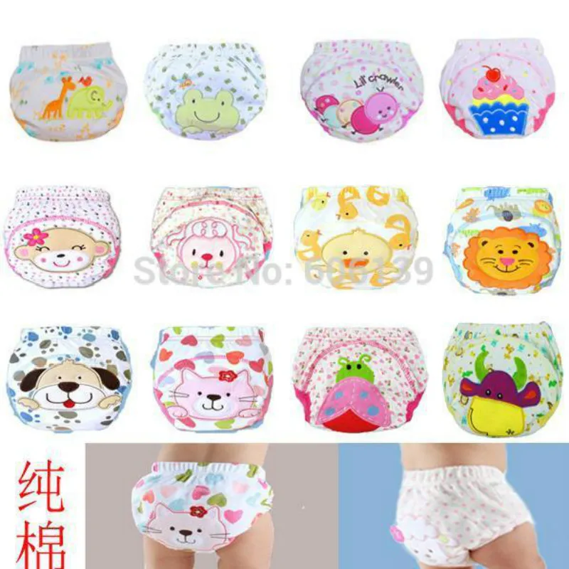 

Baby Training Pants Diaper Washable Diapers Cotton Learning Same Style Bibs Infant Nappies Waterproof Diaper 12pcs/lot