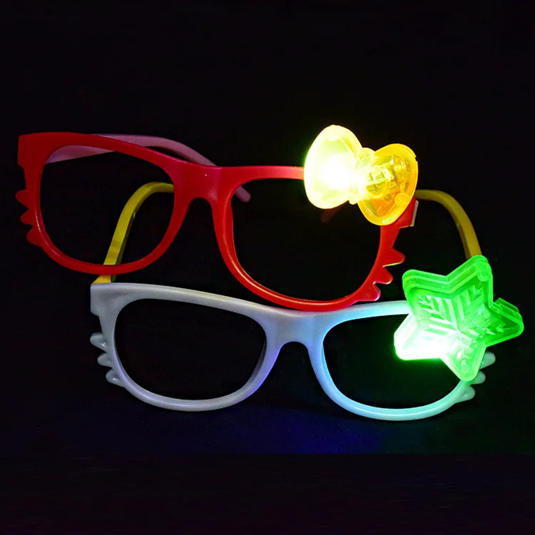 

Cartoon Glasses LED Flashing For Party Apparel Kids Toy Eyeglass Frame Birthday Gift Wedding Festival