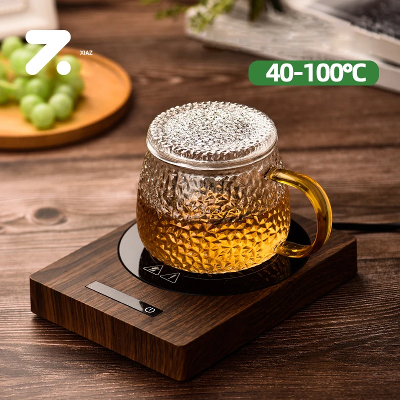 

200W Cup Heater Mug Warmer 100°C Hot Tea Makers Warmer Coaster 5 Gear Cup Heaters Mini Induction Cooker Heating Pad 220V