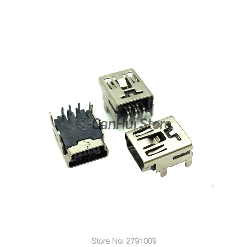 20 SZTUK Mini USB SMD 5-pinowe żeńskie złącze Mini B Wtyczka 180 stopni / 90 stopni DIP-2 DIP-4 Złącze USB do telefonu — zdjęcie 6