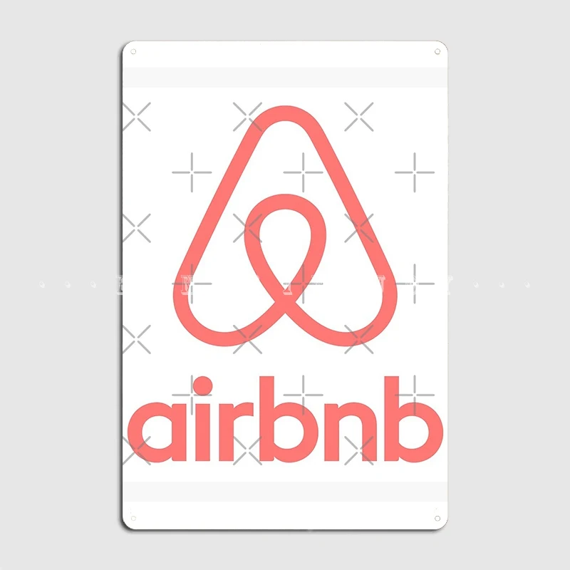 Airbnb โลโก้1แผ่นโลหะโปสเตอร์ Wall Decor Cinema ห้องนั่งเล่นภาพจิตรกรรมฝาผนังตลกโปสเตอร์ดีบุกโปสเตอร์