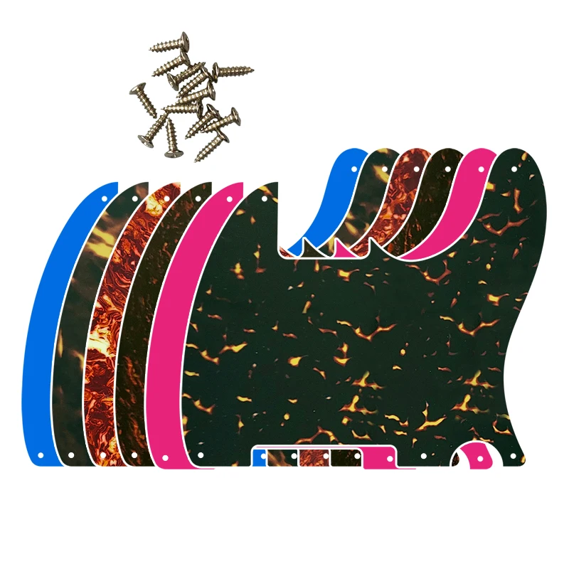 Fei Man - US Standard Guitar Parts, 5 Screw Holes, 52 Year Tele, Tele, DIY Blank Guitar Pickguard, Scratch Plate, Flame Pattern