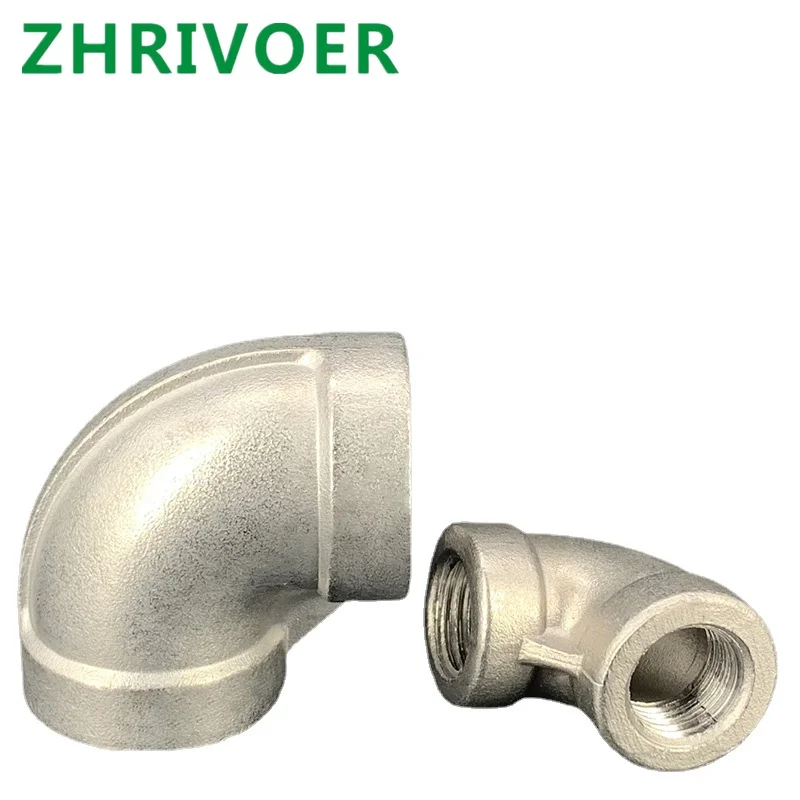 Stainless steel inner wire elbow 90 degree internal thread right angle elbow DN 15 / 4 / 6 / 1 inch water pipe joint