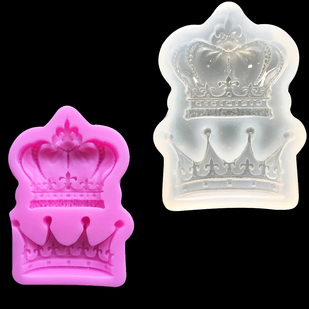 UV Resin Jewelry Liquid Silicone Mold Queen king Crown Shape Resin Charms Molds For pendant Decorate Making Jewelry accessory