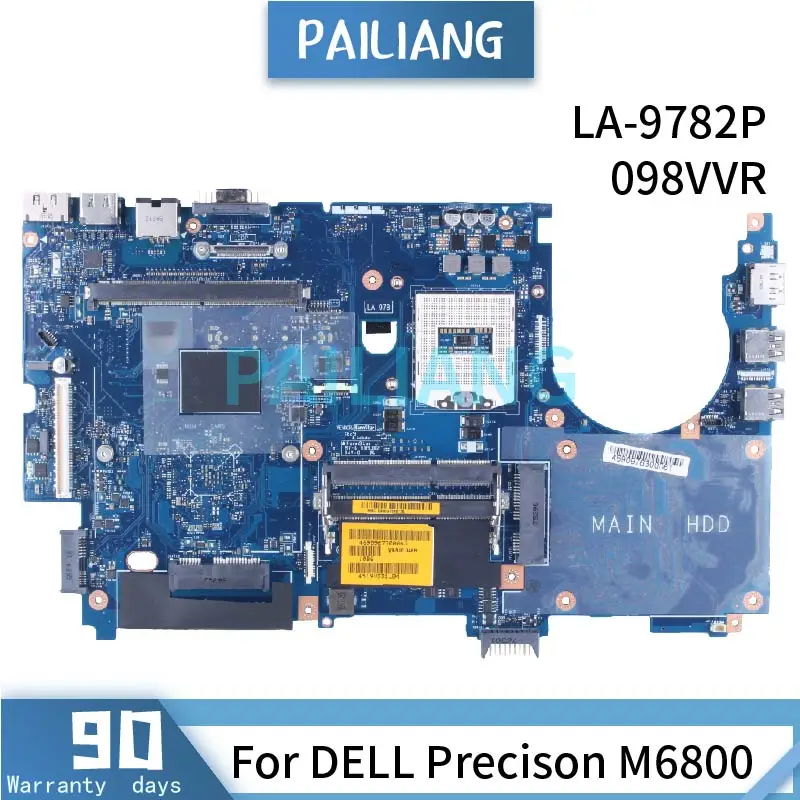 

For DELL Precison M6800 Laptop Motherboadrd CN-098VVR 098VVR LA-9782P DDR3 Notebook Mainboard