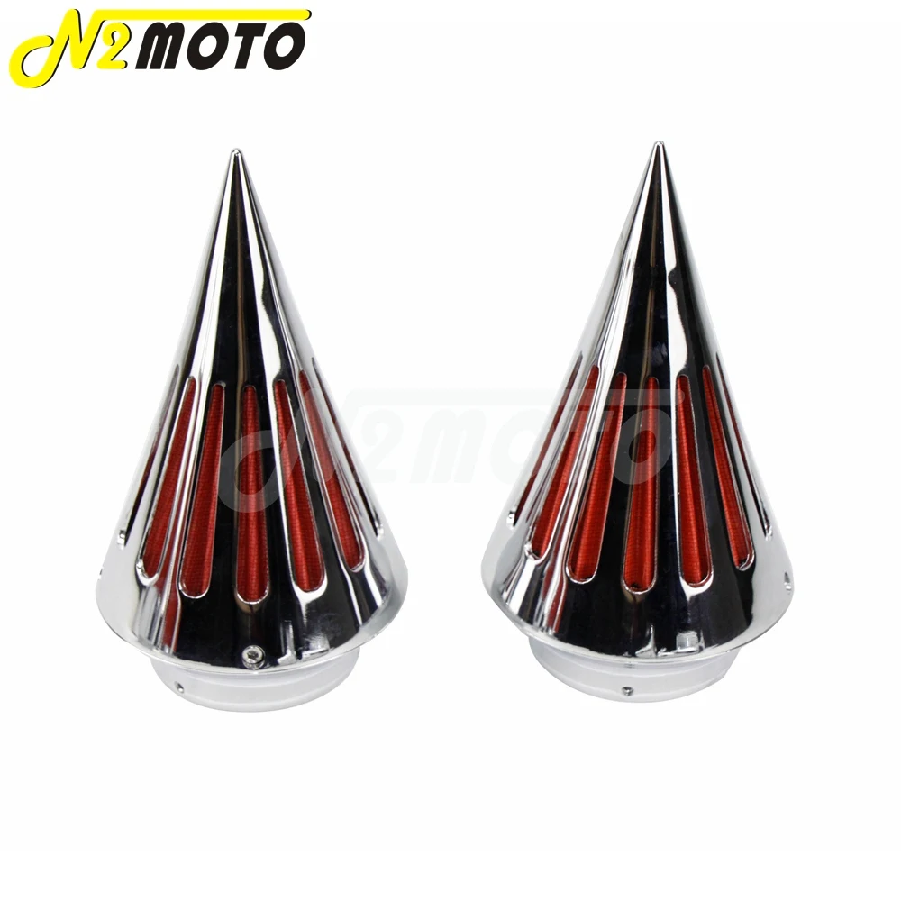 For Suzuki Boulevard M109R M109 VZR1800 M1800R Intruder Filters Cone Spike Chrome Black Dual Air Cleaner Kit Twin Air Filter Kit