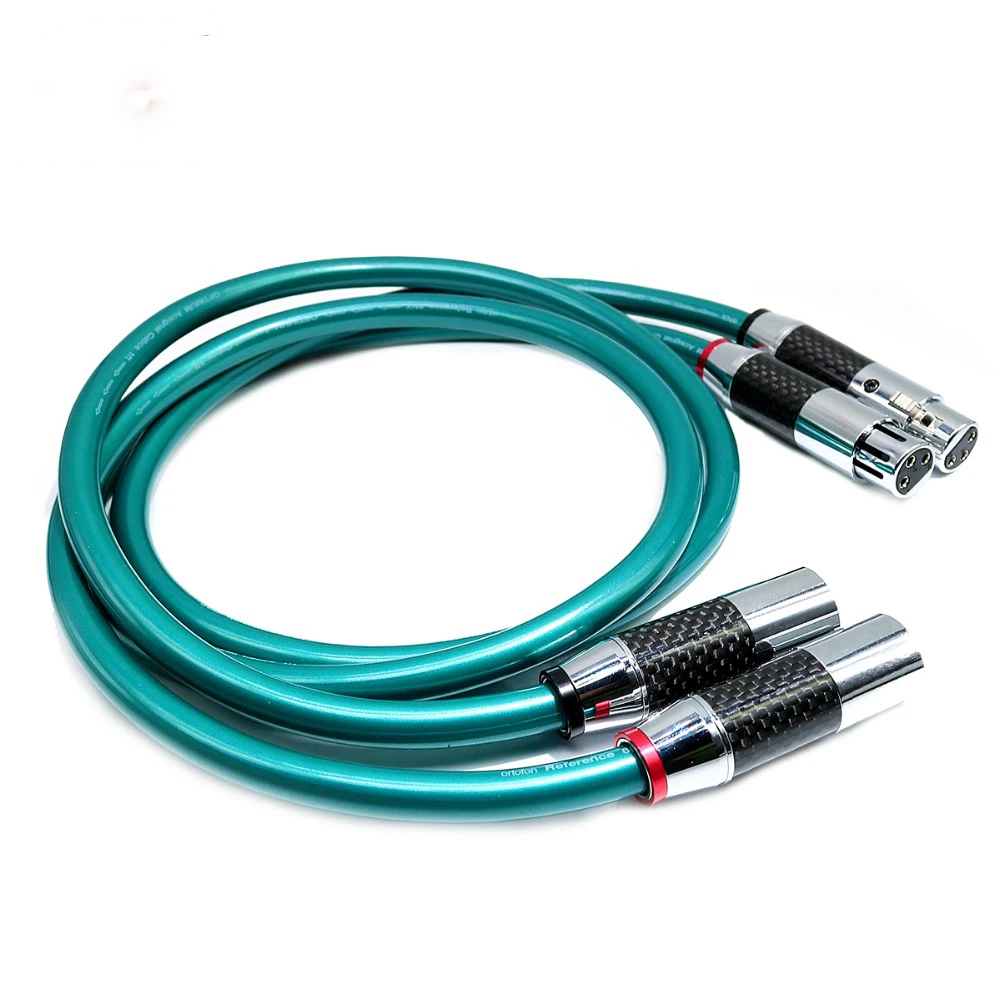 

1 пара аудио Hi-end HIFI 2-жильный чистый медный OFC PCOCC 3-контактный разъем XLR-папа XLR Сбалансированные аудиокабели Проводная линия