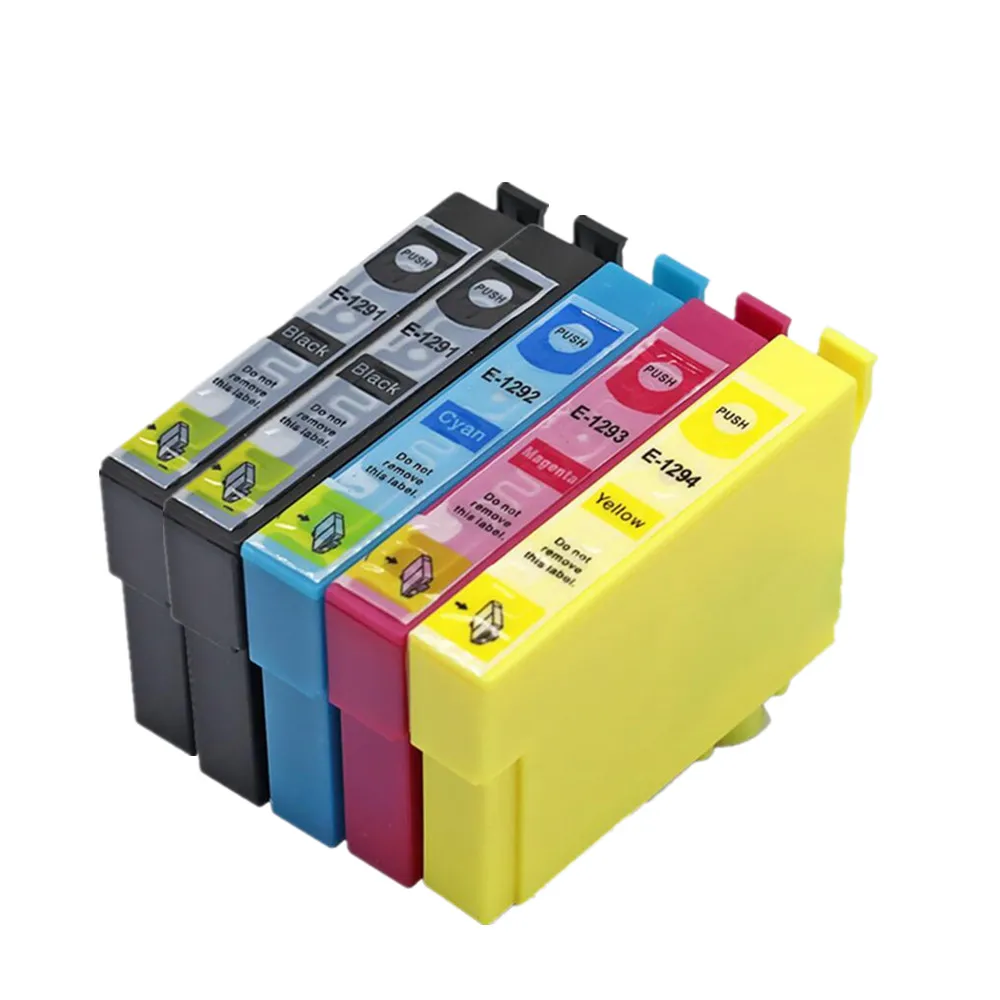 Compatible T1295 1291 Ink Cartridges for Epson T1291 T1292 T1293 T1294 for Epson SX420W SX425W SX525WD SX230 Printer