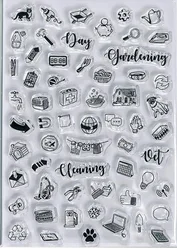 CLEAR STAMP everyday DIY Scrapbook Card album paper craft silicon rubber roller transparent stamps 225