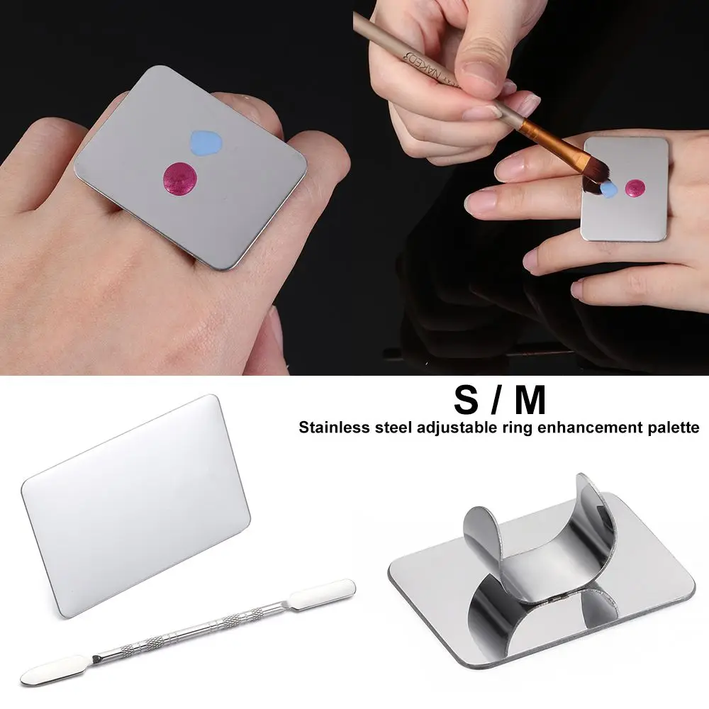 Manicure Tool Showing Shelf Finger Ring Foundation Mixing Agate Palette Pigment Holder Nail Display Stand Nail Art Plate