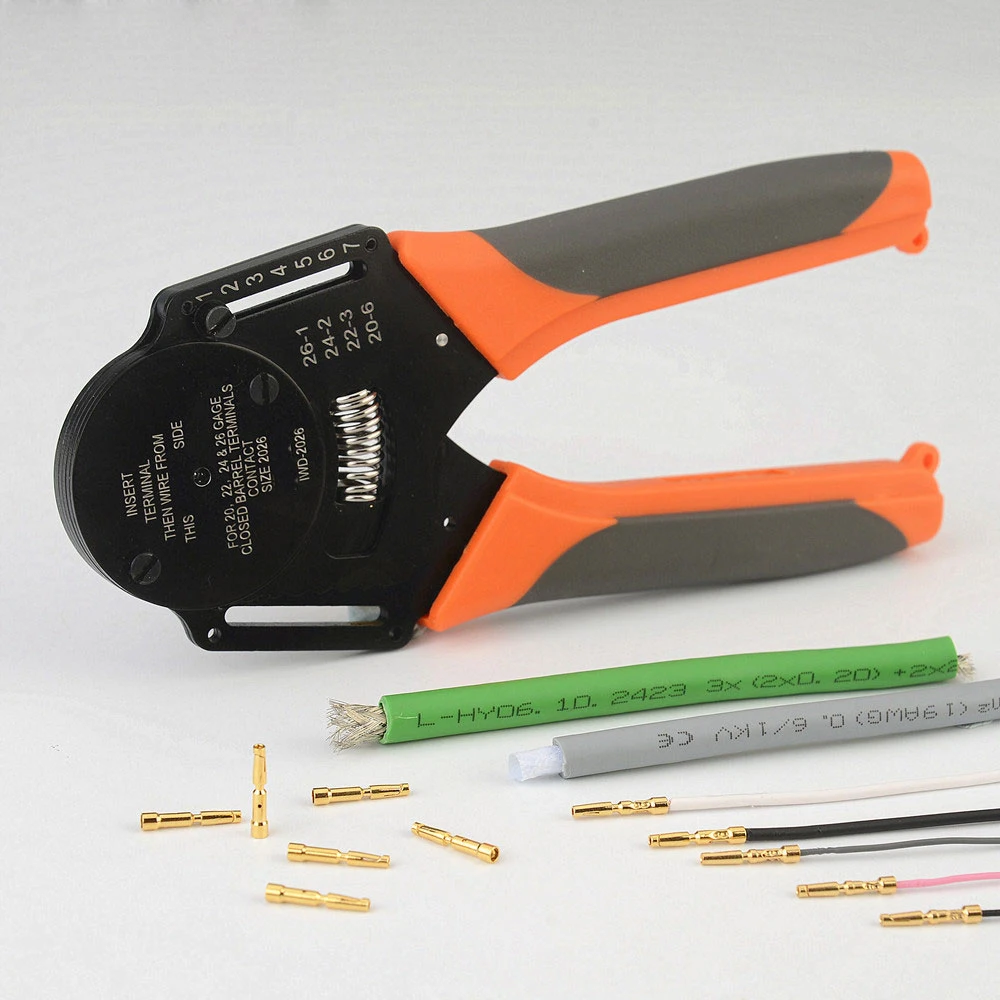 IWD-2630 IWISS Heavy Duty connector Crimping pliers Aviation pin crimper 0.05-0.128mm²（30-26AWG）Four core shaft point pressure