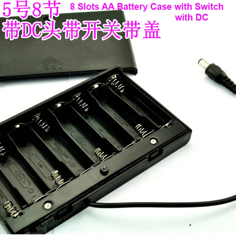 1Pcs AAA Battery Holder Case Box With Leads With ON/OFF Switch Cover 2 3 4 Slot Standard Battery Container Drop Shipping